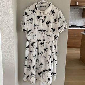 Boston Terrier Print Dress
